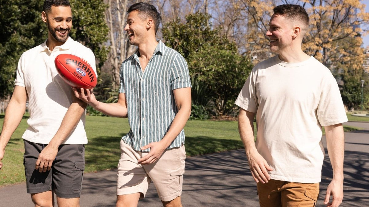 3 guys wearing Frankster Shorts