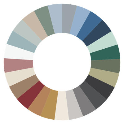 Frankster men's shorts colour wheel showing the full colour range