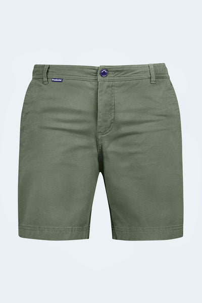 Rebels * The Everydays casual army green men's shorts by Frankster, perfect for everyday relaxed wear.