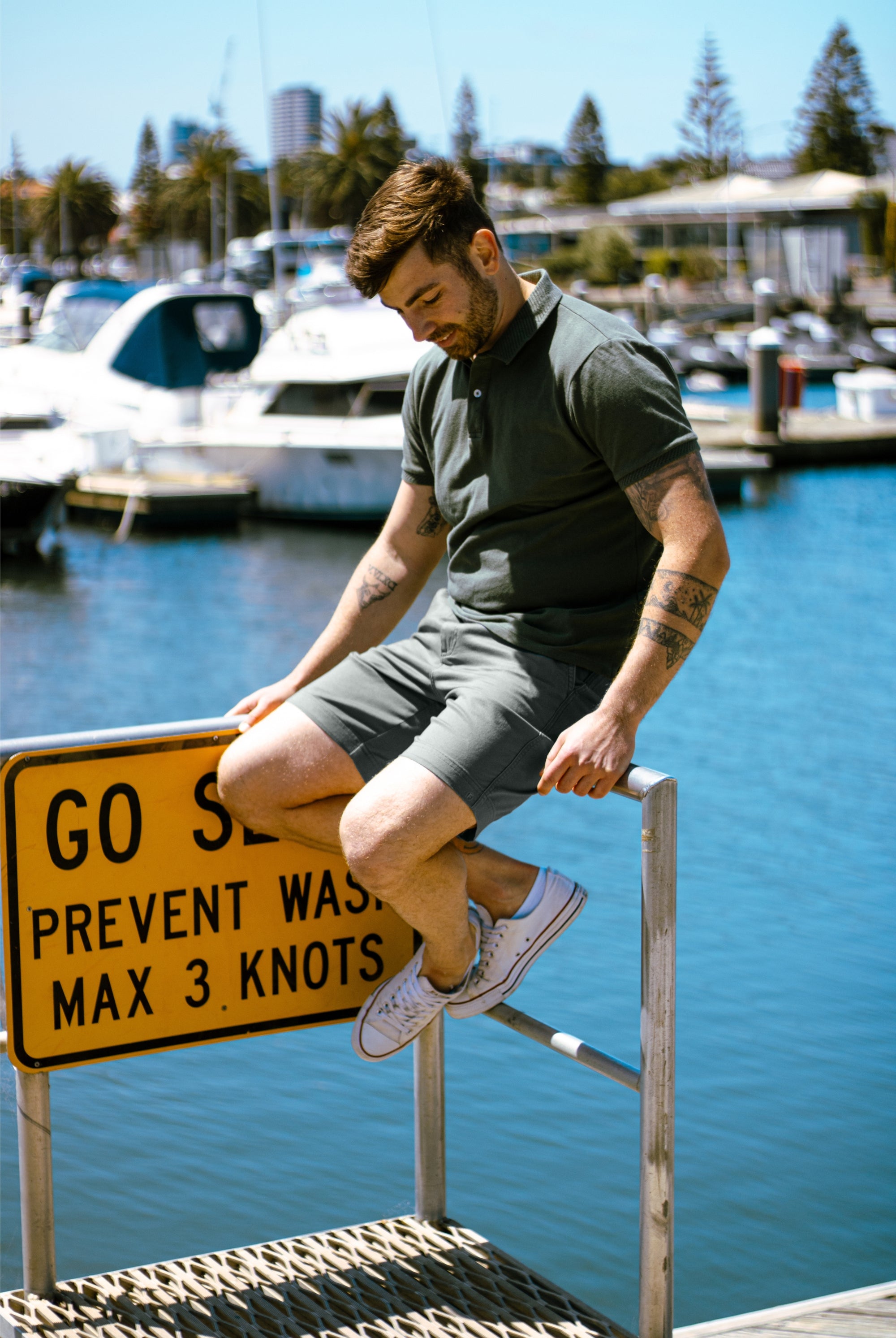 The Urbanites - Frankster Stretch Cotton Grey Men Shorts