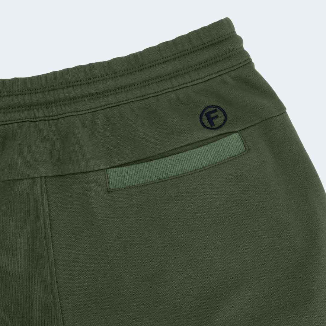 Frankster Rebels Army Green Comfies Lounge Shorts Back Pocket