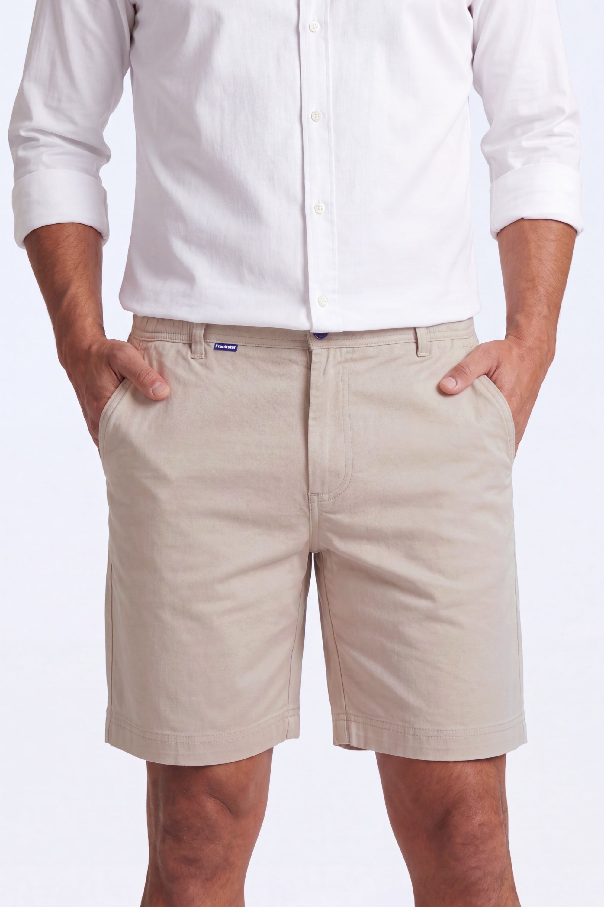 Shores * The Everydays men's shorts by Frankster in a light beige color, made from soft, comfortable fabric perfect for everyday wear.