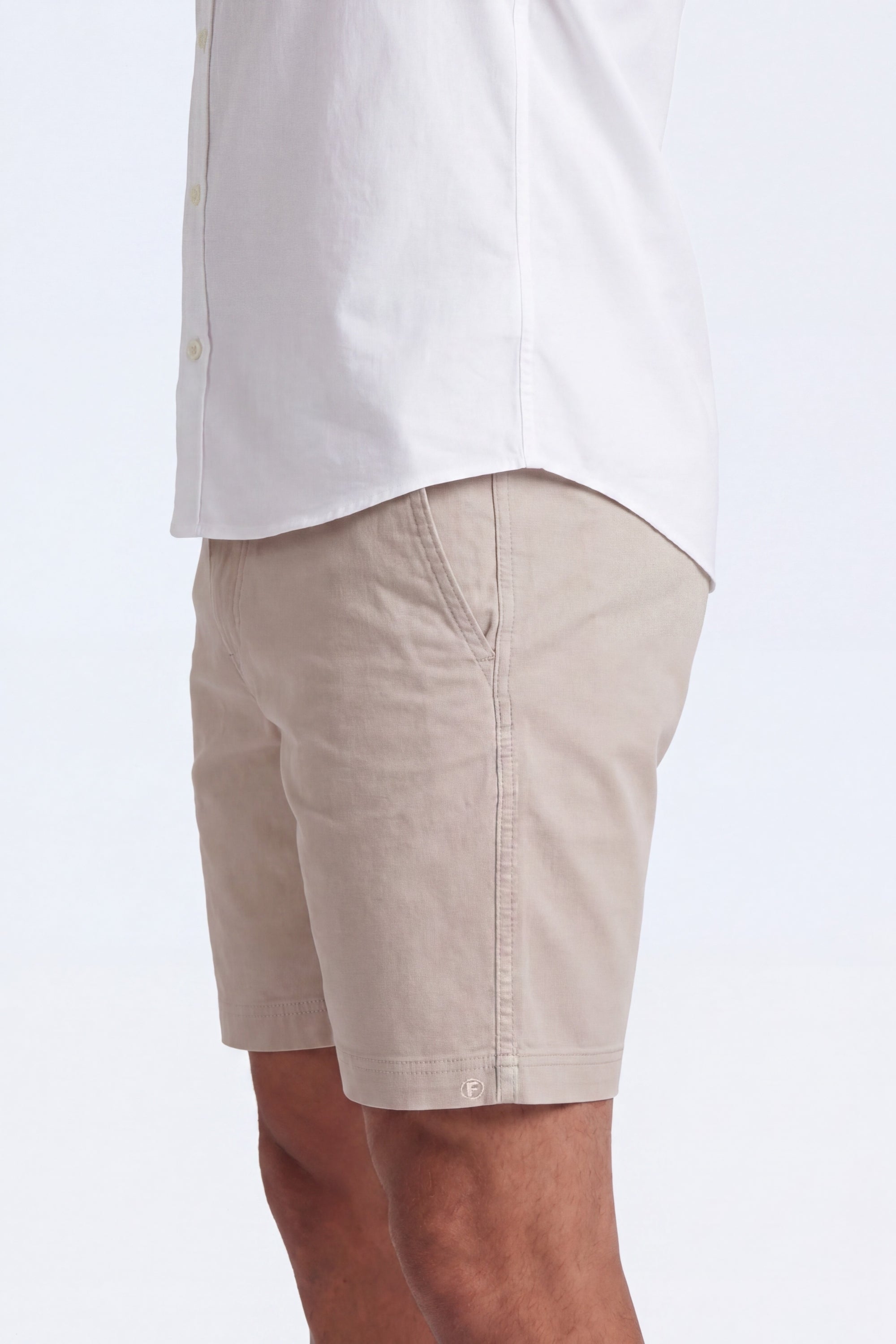 Shores * The Everydays beige men's shorts by Frankster Australia, made from soft, comfortable fabric perfect for all-day wear.