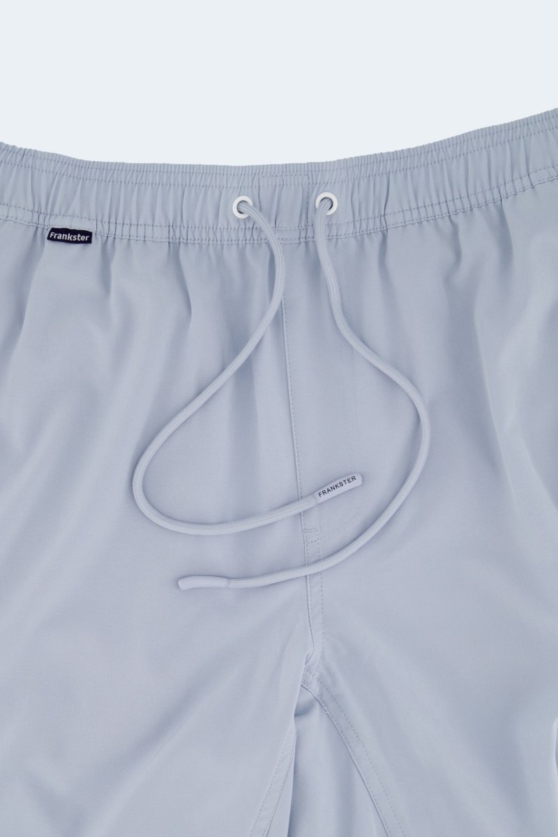 Blueprints * The Sporties Frankster Men's Shorts in pale blue with an elastic waistband and drawstring in smooth lightweight fabric