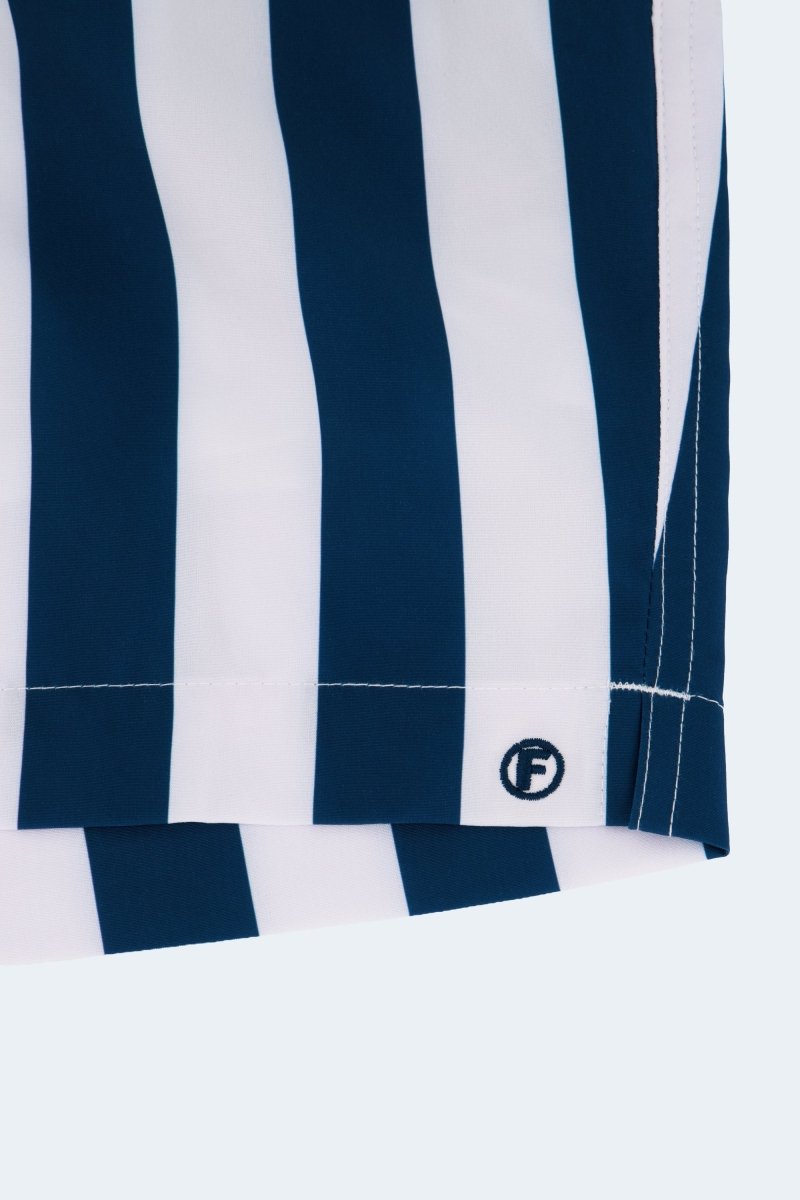 Cabanas * The Swims by Frankster navy and white striped Men's Shorts in soft lightweight fabric with logo detail