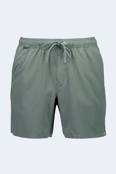 Caddies * The Sporties by Frankster, sage green Men's Shorts in smooth fabric with an elastic waistband and drawcord