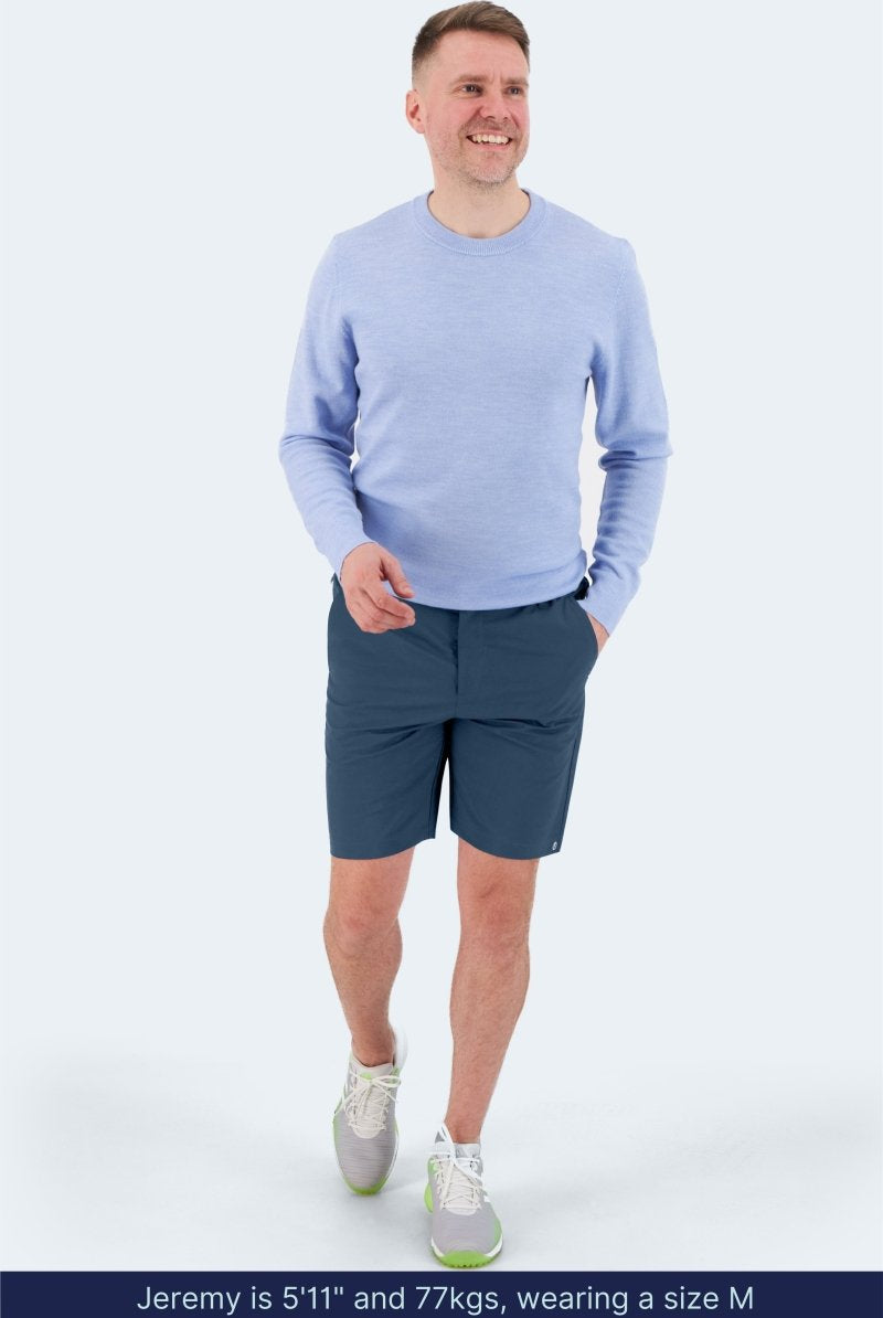 The Chillers Dark Blue Active Shorts - Full Body Shorts incl. Model size