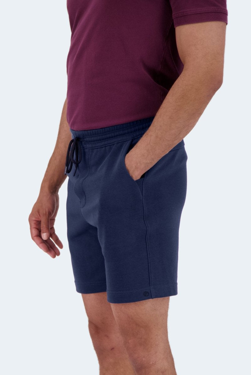 The Comfies Lounge Shorts Chillers Dark Blue Frankster Model Side