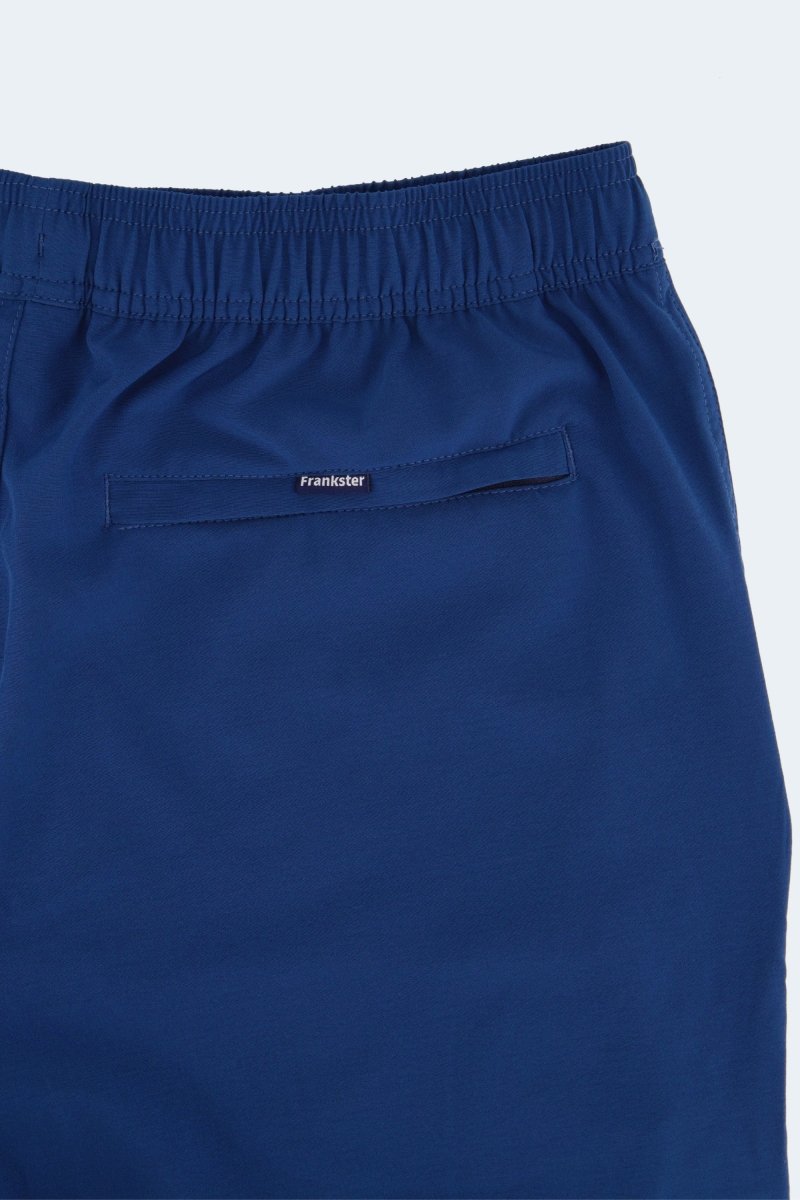 Frankster Chillers * The Sporties blue Men's Shorts in smooth fabric with elastic waistband and hidden rear zip pocket