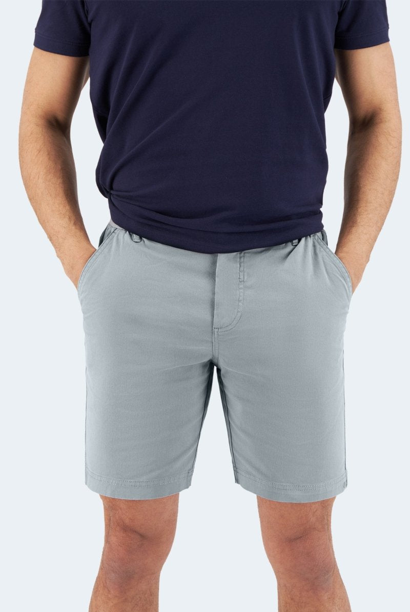 The Coastlines Frankster Blue Grey stretch cotton men's chino shorts
