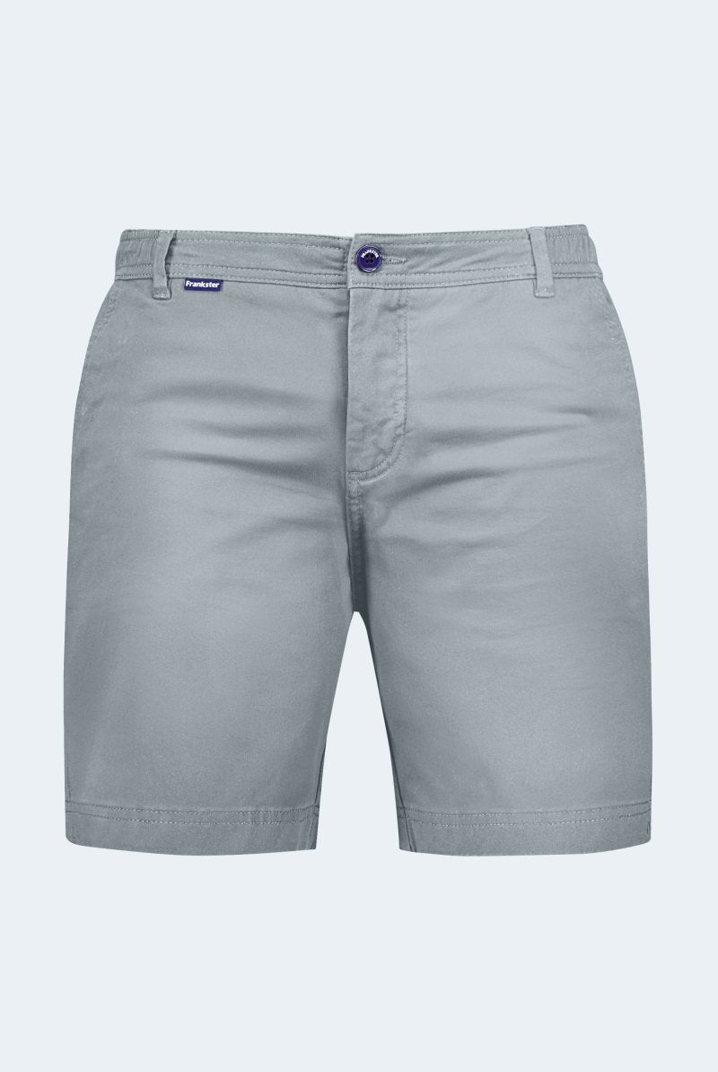 The Coastlines Frankster Blue Grey stretch cotton men's chino shorts