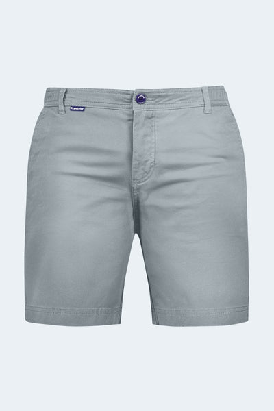 Frankster Coastlines * The Everydays men's shorts in blue grey stretch cotton chino style for casual wear