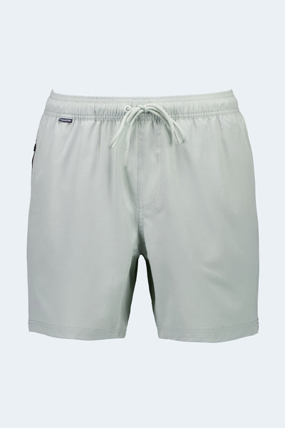 Frankster Evergreens * The Sporties Men's Shorts in pale sage lightweight fabric with elastic waist and drawstring