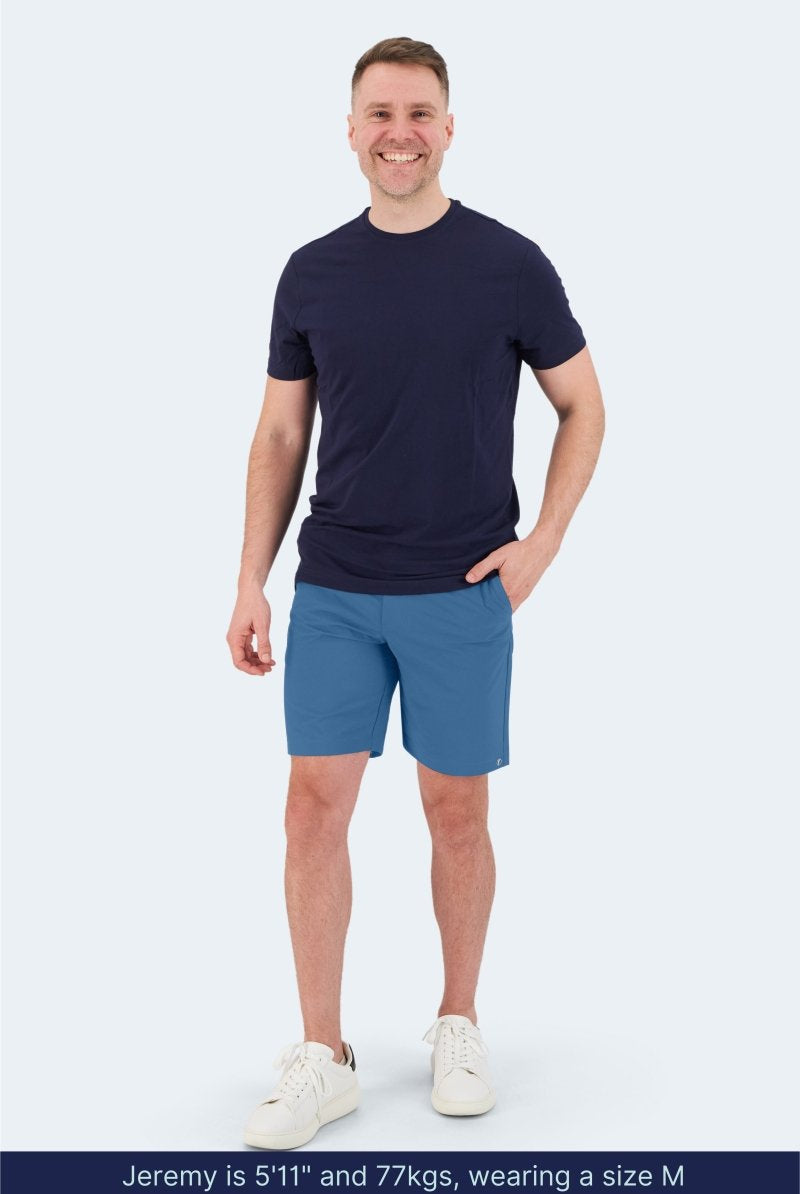 The Harbors Mid Blue Active Shorts - Full Body Shorts incl. Model size