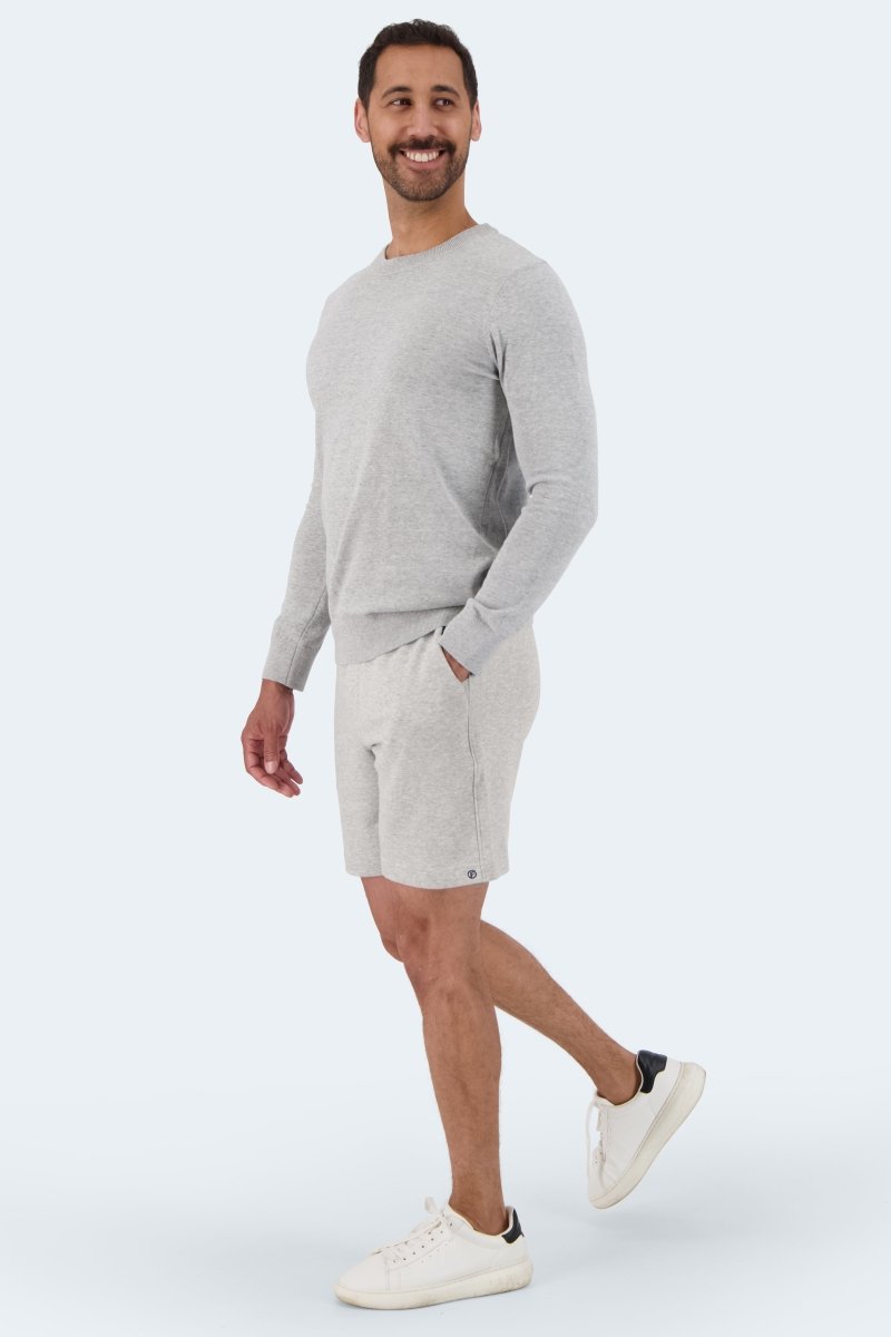 The Comfies Lounge Shorts Lunars Light Grey Frankster Model full angle