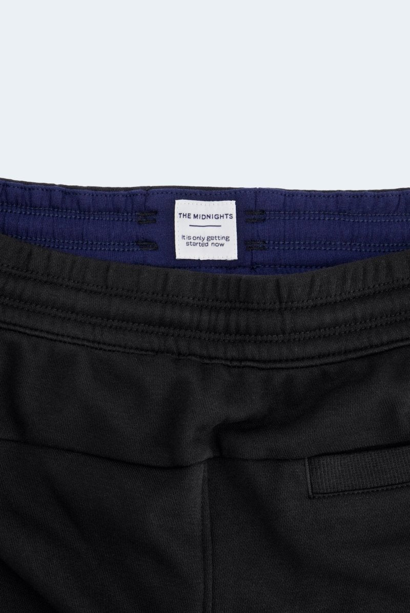 The Comfies Lounge Shorts Midnights Black Frankster Waistband