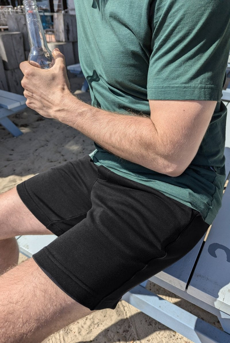 The Comfies Lounge Shorts Midnights Black Frankster Lifestyle 1