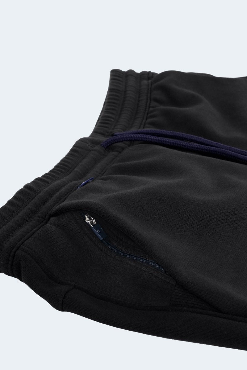 The Comfies Lounge Shorts Midnights Black Frankster Hidden Zipper