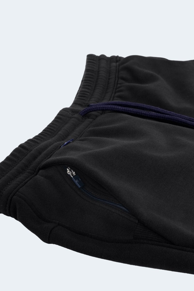 The Comfies Lounge Shorts Midnights Black Frankster Hidden Zipper