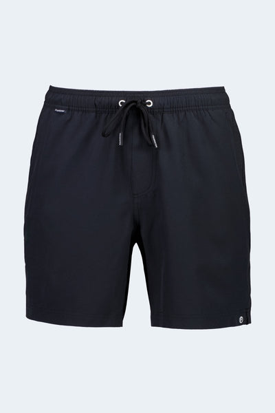 Frankster Midnights * The Sporties black Men's Shorts in smooth fabric with a drawstring waist and partly elasticated waistband
