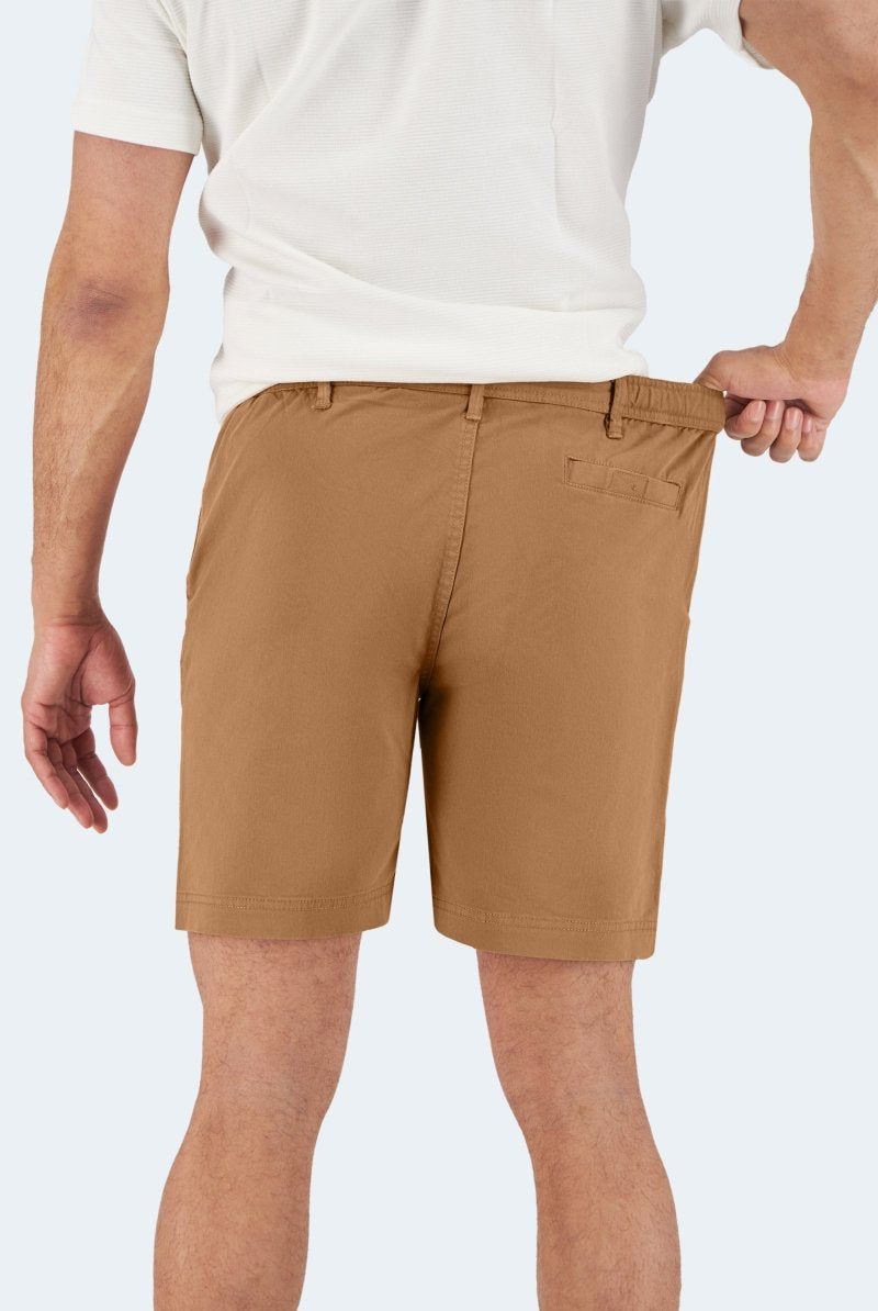 The Mokas Frankster Brown stretch cotton men's chino shorts