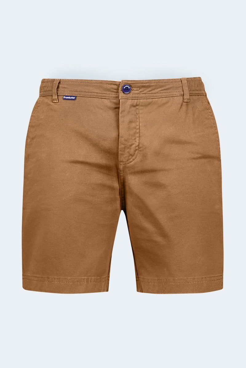 The Mokas Frankster Brown stretch cotton men's chino shorts