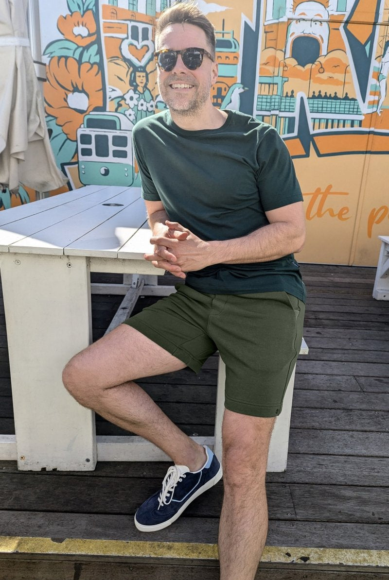The Comfies Lounge Shorts Rebel Army Green Frankster Lifestyle 2
