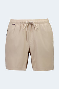 Sandbars * The Sporties beige Men's Shorts by Frankster in smooth fabric with elastic waist and drawcord for everyday wear