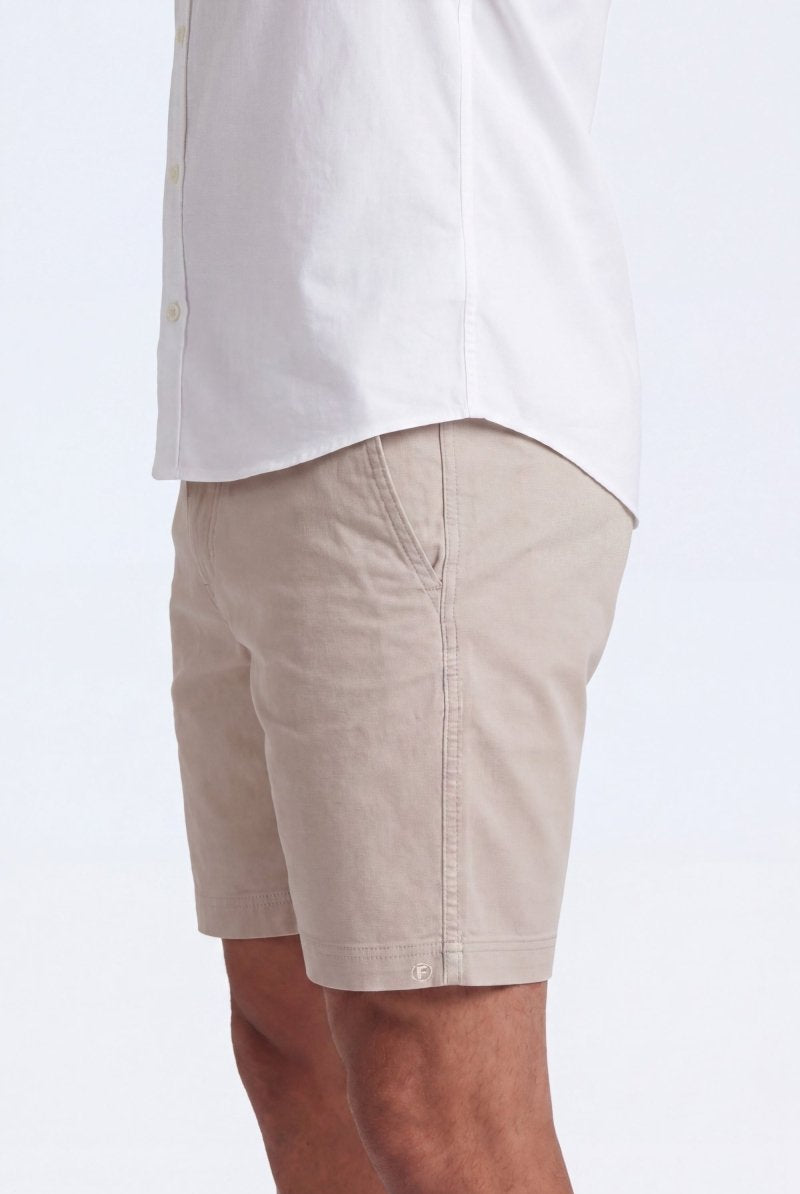 Shores * The Everydays beige men's shorts by Frankster Australia, made from soft, comfortable fabric perfect for all-day wear.