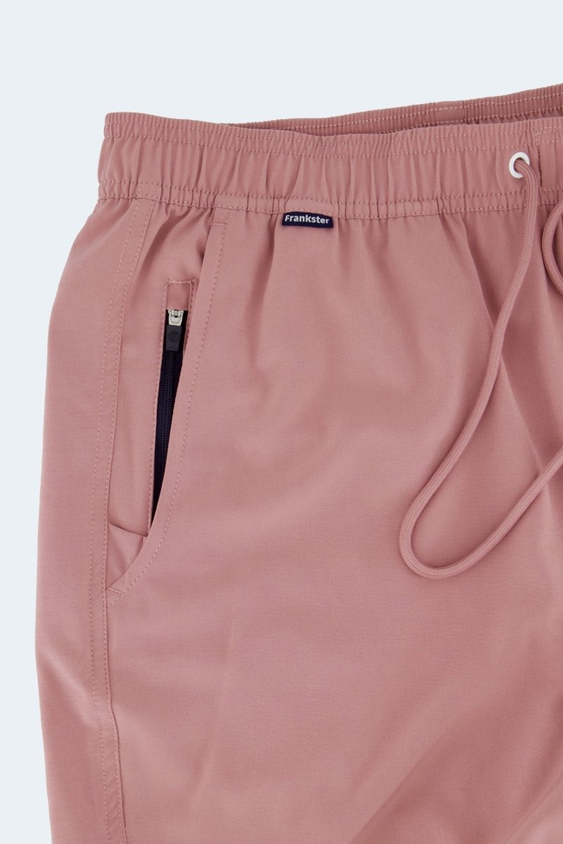 Sundowners * The Sporties Frankster Men's Shorts in dusty pink with drawstring waist and hidden zip pocket for everyday comfort