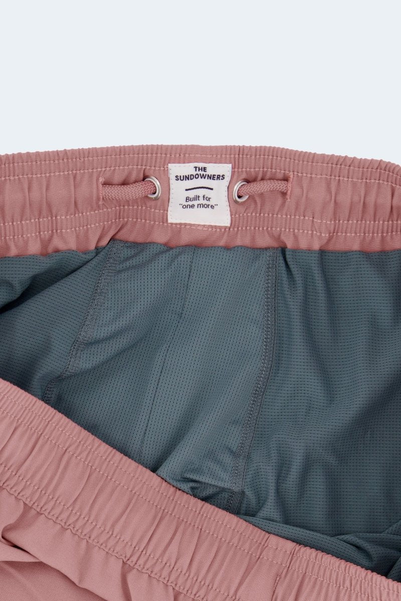 Sundowners * The Swims Frankster Men's Shorts in dusty pink with dark breathable mesh lining elastic waistband and drawcord Shorts for Men