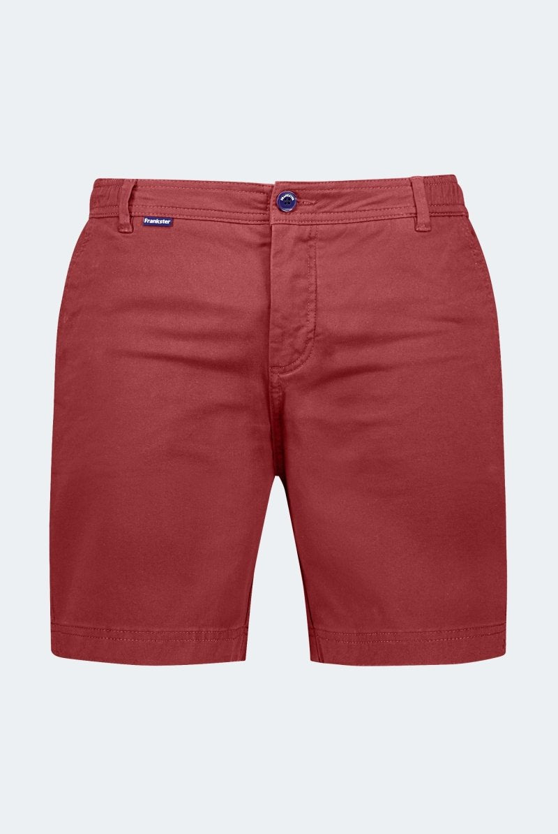 The Pioneers - Frankster Burgundy Stretch Cotton Men Shorts