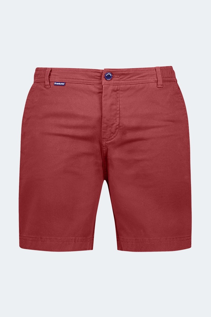 The Pioneers - Frankster Burgundy Stretch Cotton Men Shorts