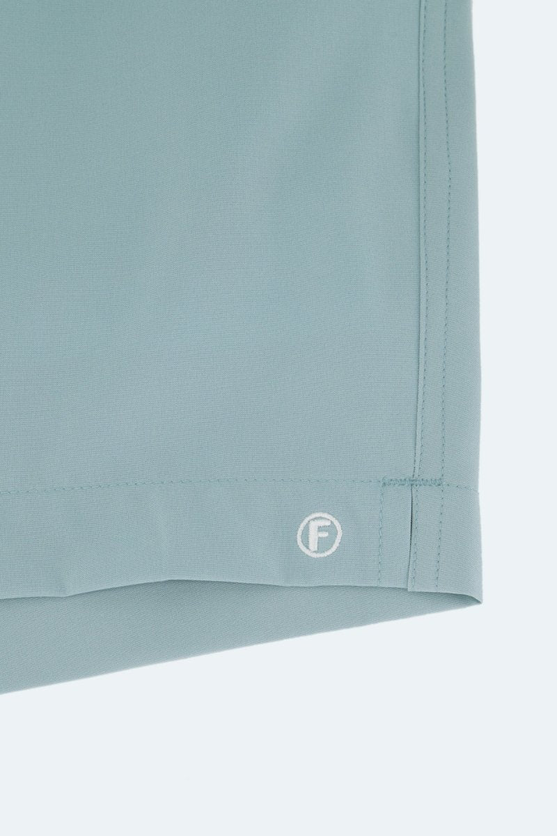 Velvets * The Swims by Frankster, light blue Men's Shorts in smooth fabric with a stitched hem and subtle logo