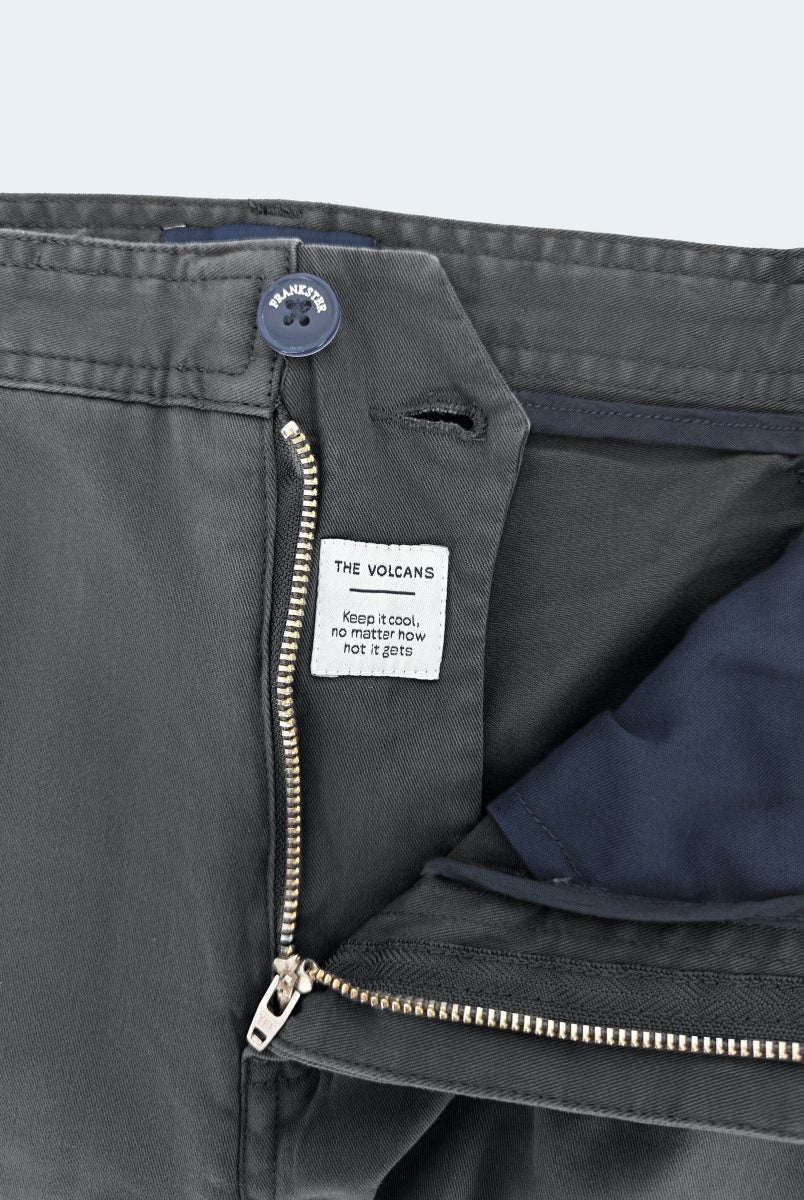 The Volcans Frankster Dark Grey stretch cotton men's chino shorts