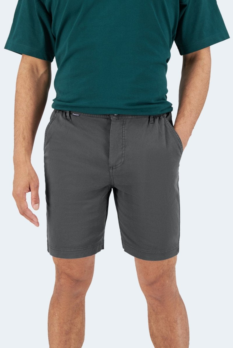The Volcans Frankster Dark Grey stretch cotton men's chino shorts