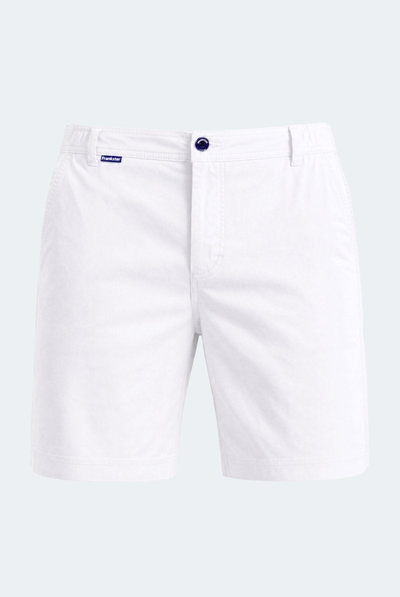 Whitecaps * The Everydays men's shorts by Frankster in crisp white, made from soft, comfortable fabric ideal for everyday wear.