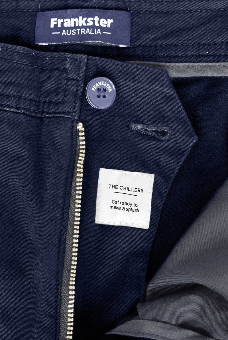 The Chillers - Frankster Stretch Cotton Dark Blue Men Shorts