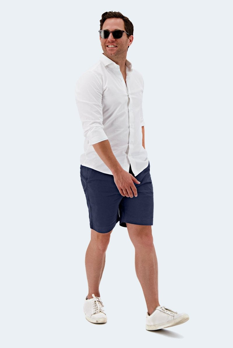 The Chillers - Frankster Stretch Cotton Dark Blue Men Shorts
