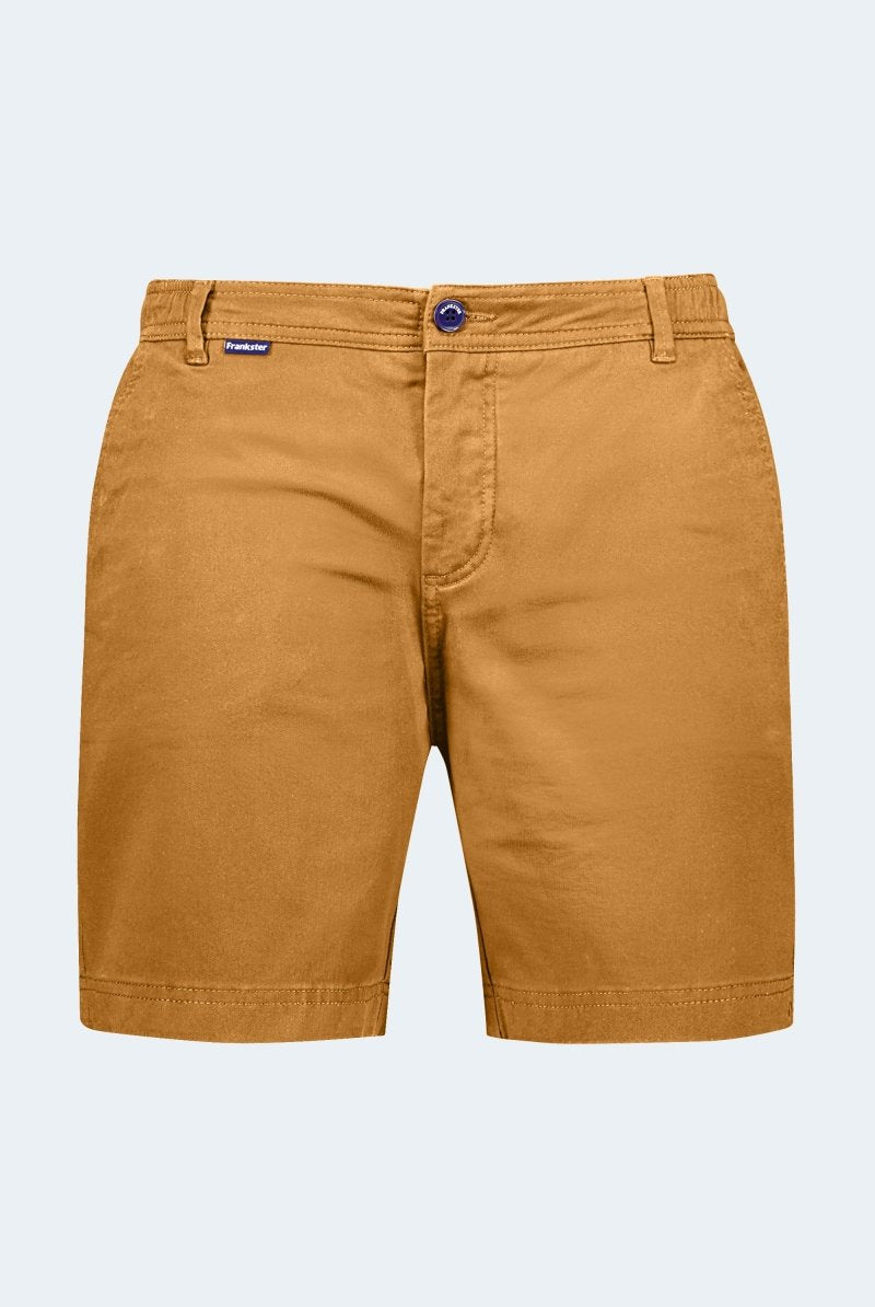 The Goldens - Frankster Stretch Cotton Yellow Brown Men Shorts