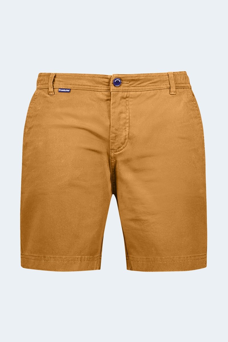 The Goldens - Frankster Stretch Cotton Yellow Brown Men Shorts