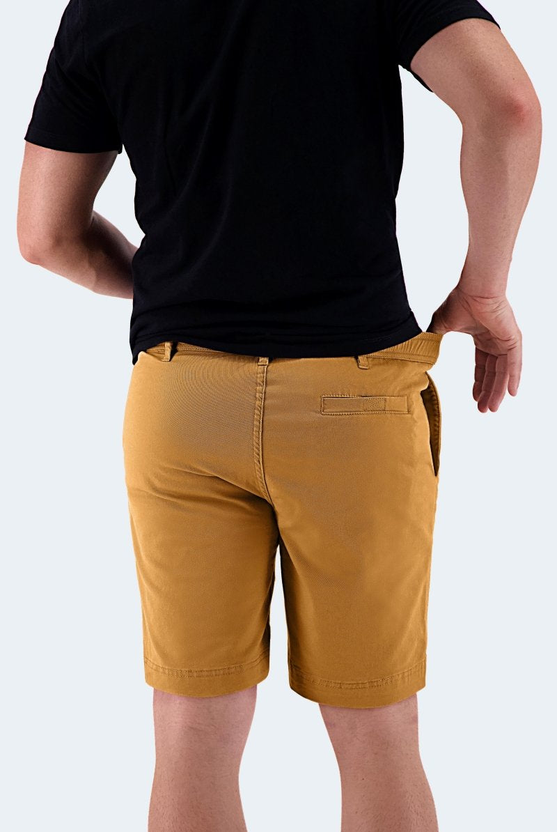The Goldens - Frankster Stretch Cotton Yellow Brown Men Shorts
