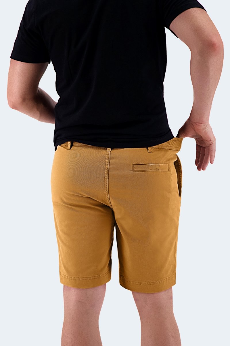 The Goldens - Frankster Stretch Cotton Yellow Brown Men Shorts