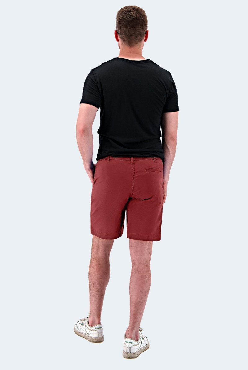 The Pioneers - Frankster burgundy stretch cotton men's shorts