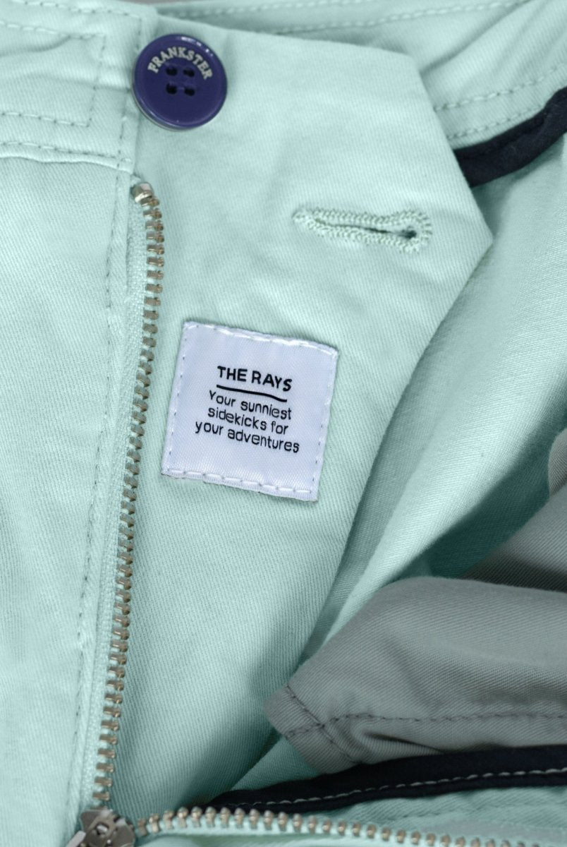The Rays - Frankster Stretch Cotton Light Green Men Shorts