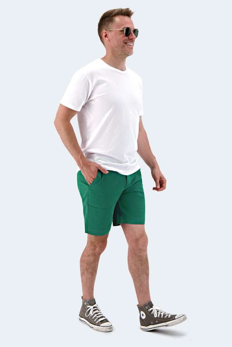 The Tropics - Frankster Stretch Cotton Light Green Men Shorts