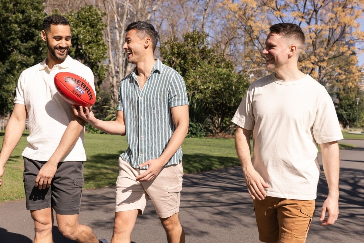 3 guys wearing Frankster Shorts