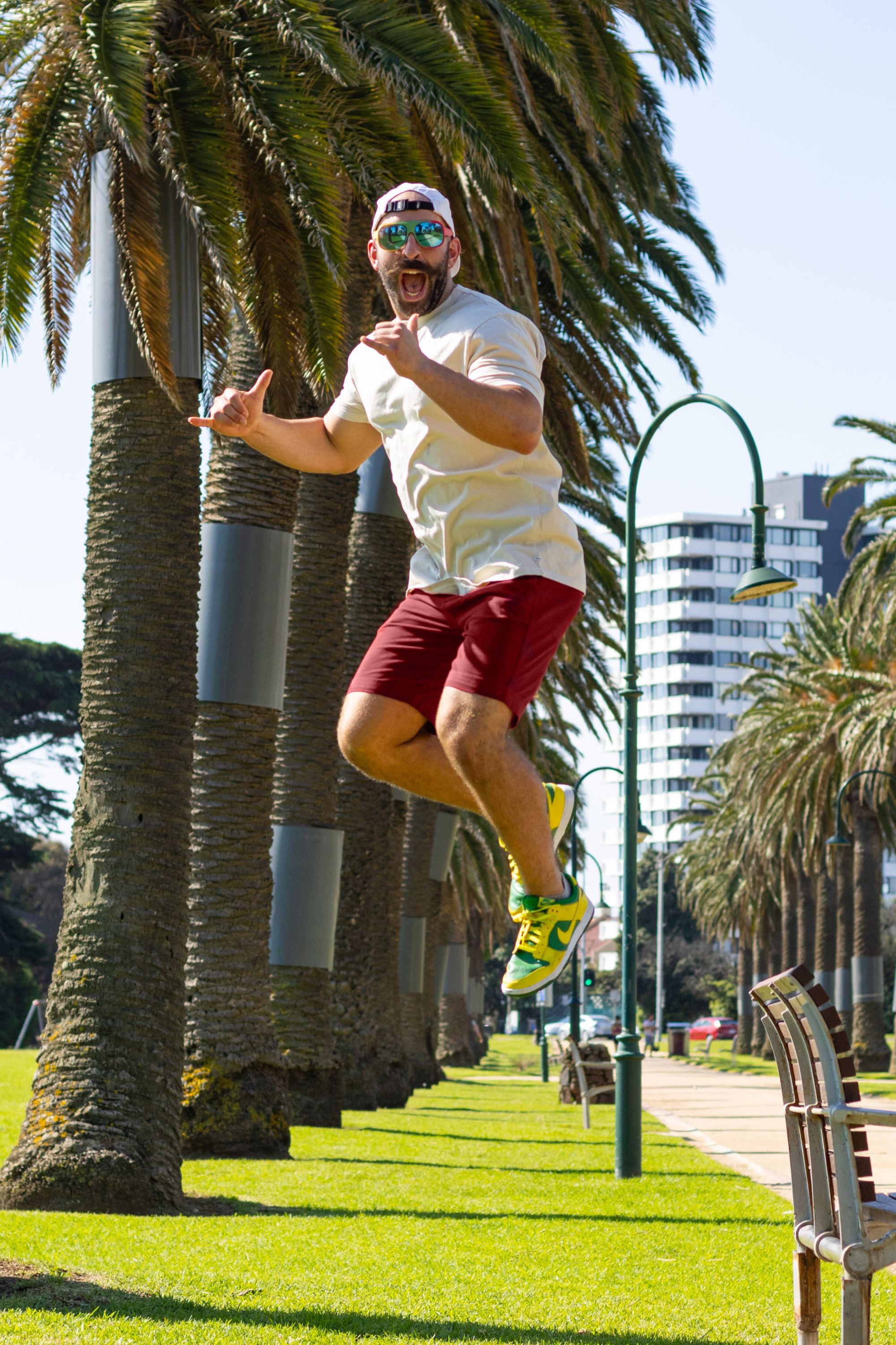 The Pioneers - Frankster Stretch Cotton Dark Red Men Shorts