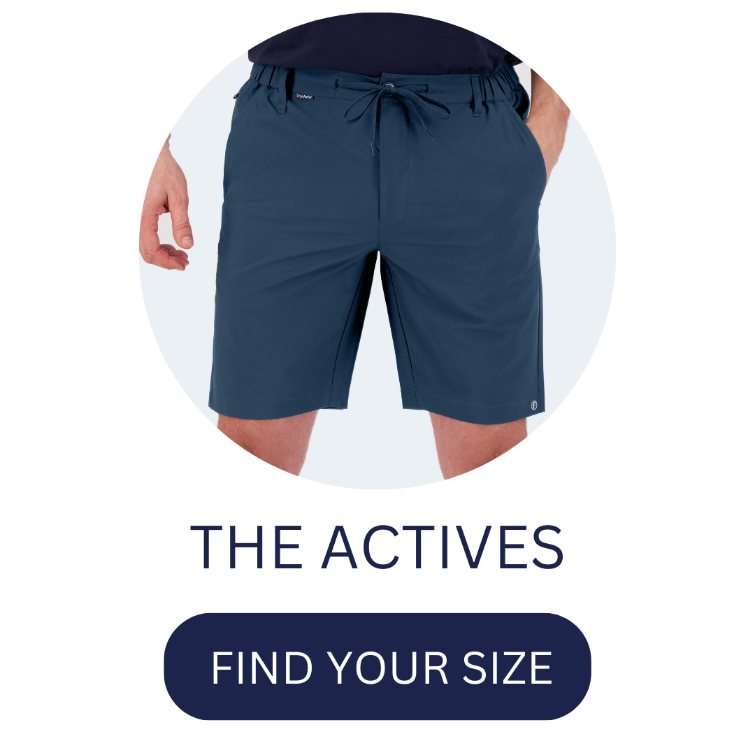 sizechart the Actives Hybrid shorts