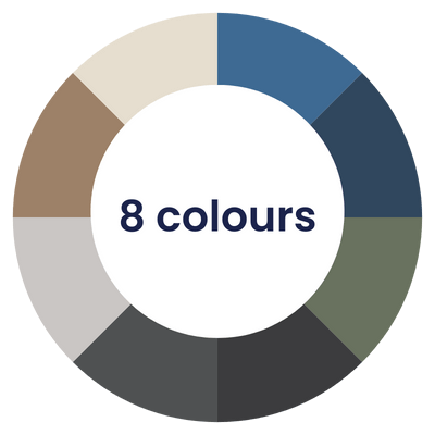 The Shorties colour wheel: men's 5 inch shorts in 8 colours